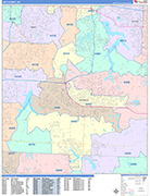 Lee's Summit  Wall Map Color Cast Style